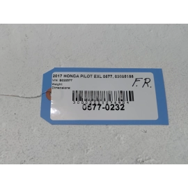 2016-2017 HONDA PILOT FRONT PASSENGER SIDE EXTERIOR DOOR HANDLE COVER CAP OEM