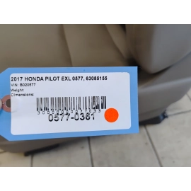 2017-2022 HONDA PILOT FRONT LEFT DRIVER SIDE SEAT COMPLETE OEM