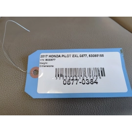 2016-2022 HONDA PILOT REAR 2ND ROW LEFT DRIVER SIDE SEAT COMPLETE OEM