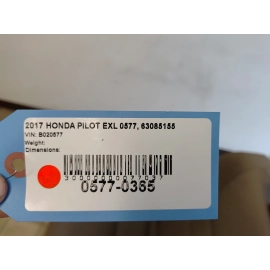 2016-2022 HONDA PILOT REAR 2ND ROW RIGHT PASSENGER SIDE SEAT COMPLETE OEM