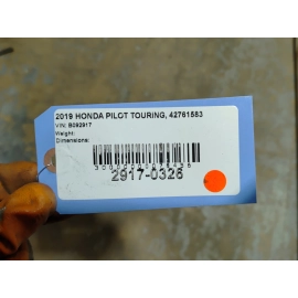 2019-22 Honda Pilot Touring Machined Black Wheel Rim 20x8J W/ TIRE 245/50R20 OEM