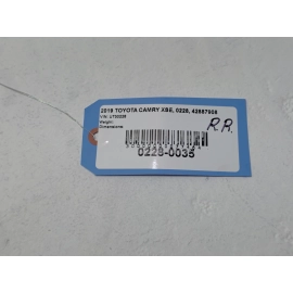 2018-2024 Toyota Camry Rear Right Passenger Door Body Weatherstrip Seal OEM