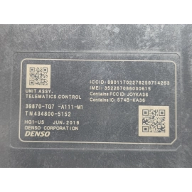 2019 - 2022 HONDA PILOT TELEMATICS CONTROL MODULE UNIT W /BRACKET OEM