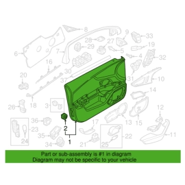 Front Left Or Driver Side Interior Doom Trim Panel Black Audi A6 2016-2018 