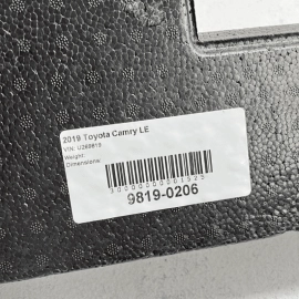 2018-2021 Toyota Camry Trunk Cargo Luggage Compartment Floor Foam Pad Panel