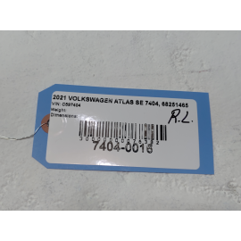 2018-2025 VOLKSWAGEN ATLAS REAR LEFT DRIVER SIDE DOOR WINDOW GLASS OEM