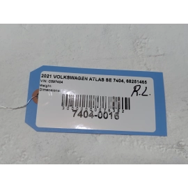 2018-2025 VOLKSWAGEN ATLAS REAR LEFT DRIVER SIDE DOOR WINDOW GLASS OEM