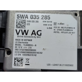 2021 VOLKSWAGEN ATLAS TELEMATICS COMMUNICATION CONTROL MODULE UNIT W/BRACKET OEM