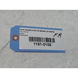 2016-2021 HONDA CIVIC FRONT LEFT OR RIGHT DOOR BODY WEATHERSTRIP INNER SEAL OEM