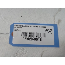 2016-21 HONDA CIVIC FRONT PASSENGER DOOR EXTERIOR HANDLE CAP COVER OEM *B593M*