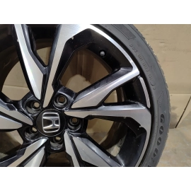 2017-19 Honda Civic Si Machined Black Wheel Rim 18x8J W/ Tire 235/40R18 91W OEM