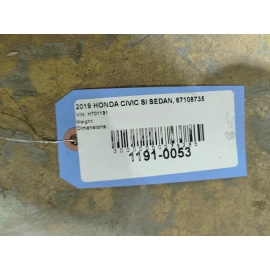 2017-19 Honda Civic Si Machined Black Wheel Rim 18x8J W/ Tire 235/40R18 91W OEM