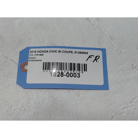 16-20 Honda Civic Coupe Front Passenger Side Door Window Switch Bezel Panel OEM