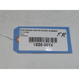 2017-2020 HONDA CIVIC COUPE SI RIGHT PASSENGER SIDE INTERIOR DOOR PANEL TRIM OEM