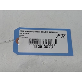 18-20 HONDA CIVIC COUPE PASSENGER SIDE INTERIOR DOOR PANEL PULL HANDLE COVER OEM