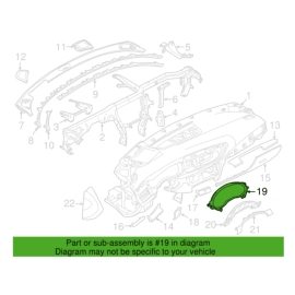 Dash Instrument Cluster Gauge Speedometer Bezel Cover Audi A6 2012-2018 OEM
