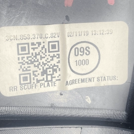 GENUINE 18-21 ATLAS REAR RIGHT LOWER SCUFF PLATE TRIM PANEL OEM 3CN853370 GENUINE 18-21 ATLAS REAR RIGHT LOWER SCUFF PLATE TRIM PANEL OEM 3CN853370