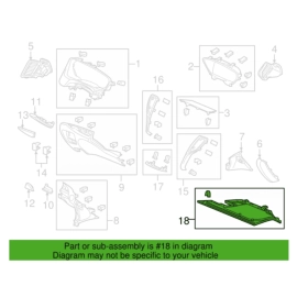 Under Dash Dashboard Right Side Footwell Trim Cover Acura TLX 2015-2020 OEM