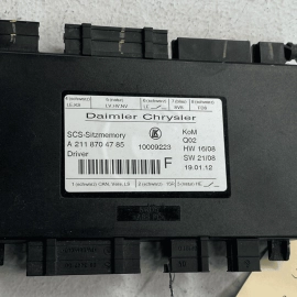 2010-2012 MERCEDES-BENZ GL 450 Front Left Driver Side Seat Control Module O 2010-2012 MERCEDES-BENZ GL 450 Front Left Driver Side Seat Control Module O