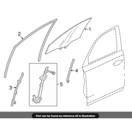 Window Seal Front Left Driver Acura TLX 2015-2020 OEM