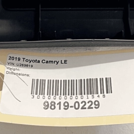 TOYOTA CAMRY 2018 - 2021 CENTER CONSOLE BACK TRIM COVER PANEL OEM