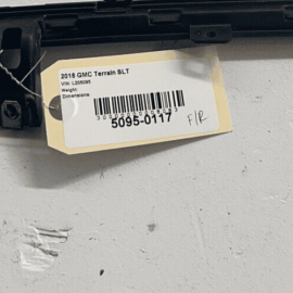 GMC TERRAIN 2018 - 2023 FRONT PASSENGER DOOR WINDOW GLASS REARWARD GUIDE CH