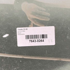 2023 MAZDA CX-50 FRONT LEFT DRIVER SIDE DOOR WINDOW GLASS OEM