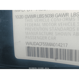 Audi A5 2018-2023 Rear Left Driver Side Interior Quarter Trim Panel OEM 1PC