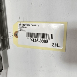 18-23 TOYOTA CAMRY REAR LEFT DRIVER SIDE DOOR WINDOW GLASS OEM