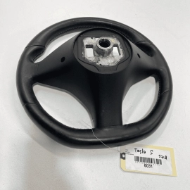 2012-2021 TESLA Model S 85D Steering Wheel HEATED Leather Black