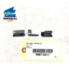 SCRATCHED! 2018-2023 GMC TERRAIN REAR RIGHT SIDE QUARTER SLE LOGO EMBLEM OE
