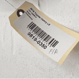 TOYOTA CAMRY 2018 - 2021 FRONT RIGHT PASSENGER SIDE KICK PANEL TRIM COVER O