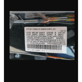 Manual Adjust Steering Column Acura TLX 2018-2020 OEM