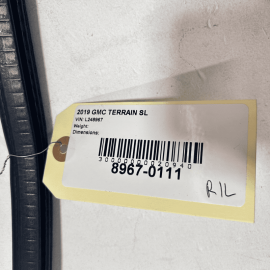 Rear Left Driver Door Window Inner Weatherstrip Seal GMC Terrain 2018-2023 