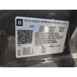 Rear Left Driver Door Window Inner Weatherstrip Seal GMC Terrain 2018-2023 