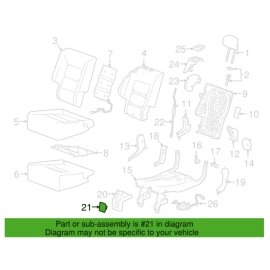 Rear Left / Right Seat Track Rail Forward Cover Cap GMC Terrain 2018-2023 O