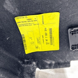 17-20 BMW 430xi Gran Coupe F36 REAR PASSENGER SIDE TRUNK QUARTER TRIM PANEL