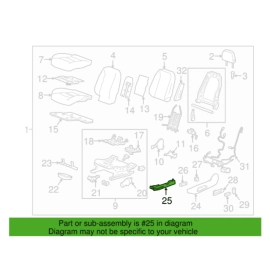 Front Left / Driver Side Seat Track Rail Cover Trim GMC Terrain 2018-2023 O