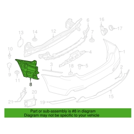 RR Right Bumper Guide Bracket BMW 430IX 2017-2020 OEM