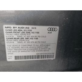 15-18 AUDI Q3 FRONT RIGHT PASSENGER SIDE DOOR WINDOW REGULATOR OEM 8U083746