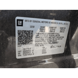 2018-2019-2020-2021-2022 GMC TERRAIN SLE  MOTOR INLET AIR INTAKE MANIFOLD O