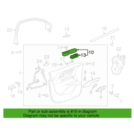 Front Left Driver Side Door Armrest Switch Mount Plate GMC Terrain 2018-202