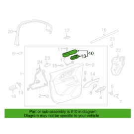 Front Left Driver Side Door Armrest Switch Mount Plate GMC Terrain 2018-202