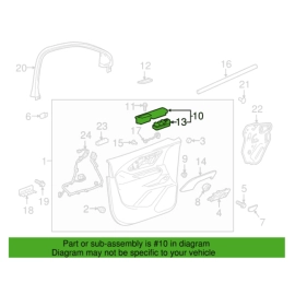 Front Right Door Armrest Switch Mount Panel Plate GMC Terrain 2018-2023 OEM