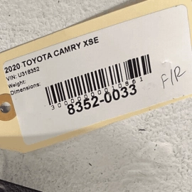 TOYOTA CAMRY XSE 2018 - 2023 FRONT RIGHT PASSENGER SIDE COWL KICK TRIM PANE