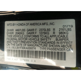 2015-2020 ACURA TLX TRANSMISSION SPEED PICK-UP SENSOR OEM