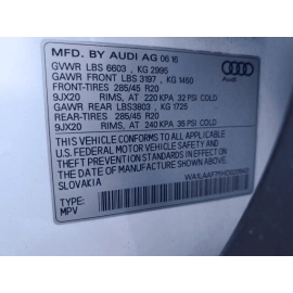 AUDI Q7 PREMIUM 2017-2019 3.0L FUEL GAS TANK PUMP WIRE WIRING HARNESS CABLE