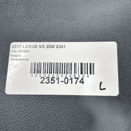 2015 - 2017 LEXUS NX200t CENTER CONSOLE LEFT DRIVER SIDE TRIM COVER PANEL O