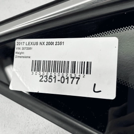 2015-2017 LEXUS NX200T REAR LEFT DRIVER SIDE QUARTER WINDOW GLASS OEM
