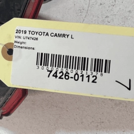 TOYOTA CAMRY 2018-2020 REAR LEFT DRIVER SIDE OUTER TAILLIGHT LIGHT LAMP OEM